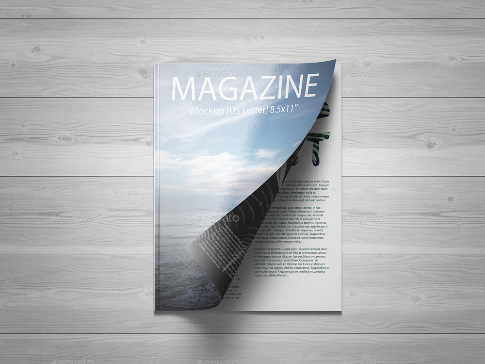 8.5x11 Magazine Mockup, Graphics GraphicRiver